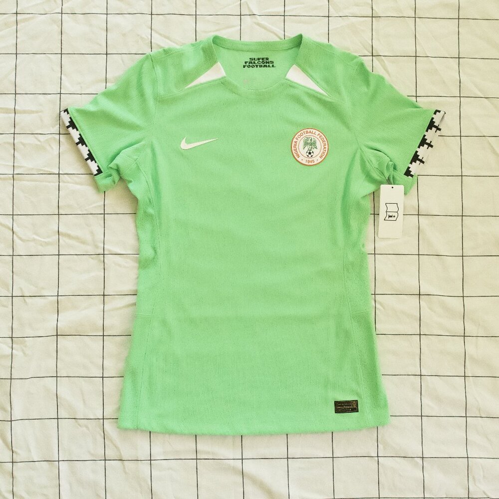 Nike Women's Soccer Nigeria Dri-Fit Jersery in Lime Green, Size S